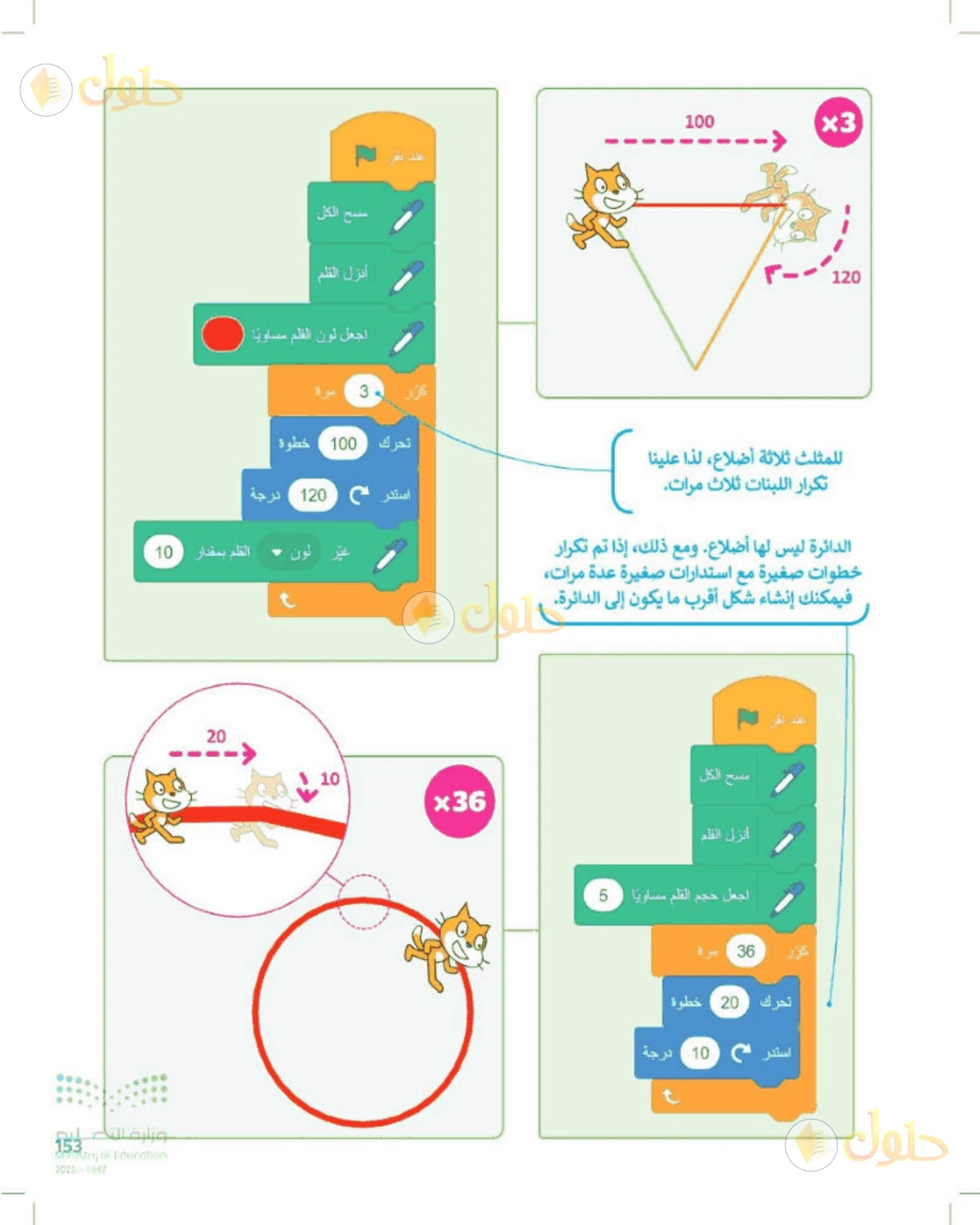 حل المهارات الرقمية للصف الرابع الابتدائي صفحة 153