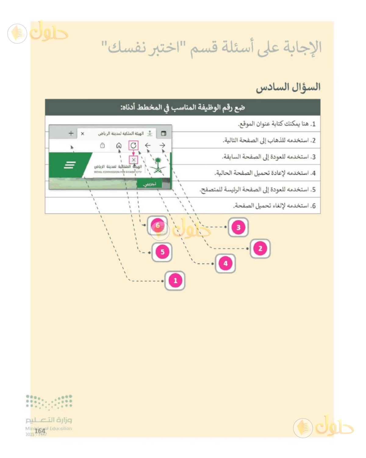 حل المهارات الرقمية للصف الرابع الابتدائي صفحة 164