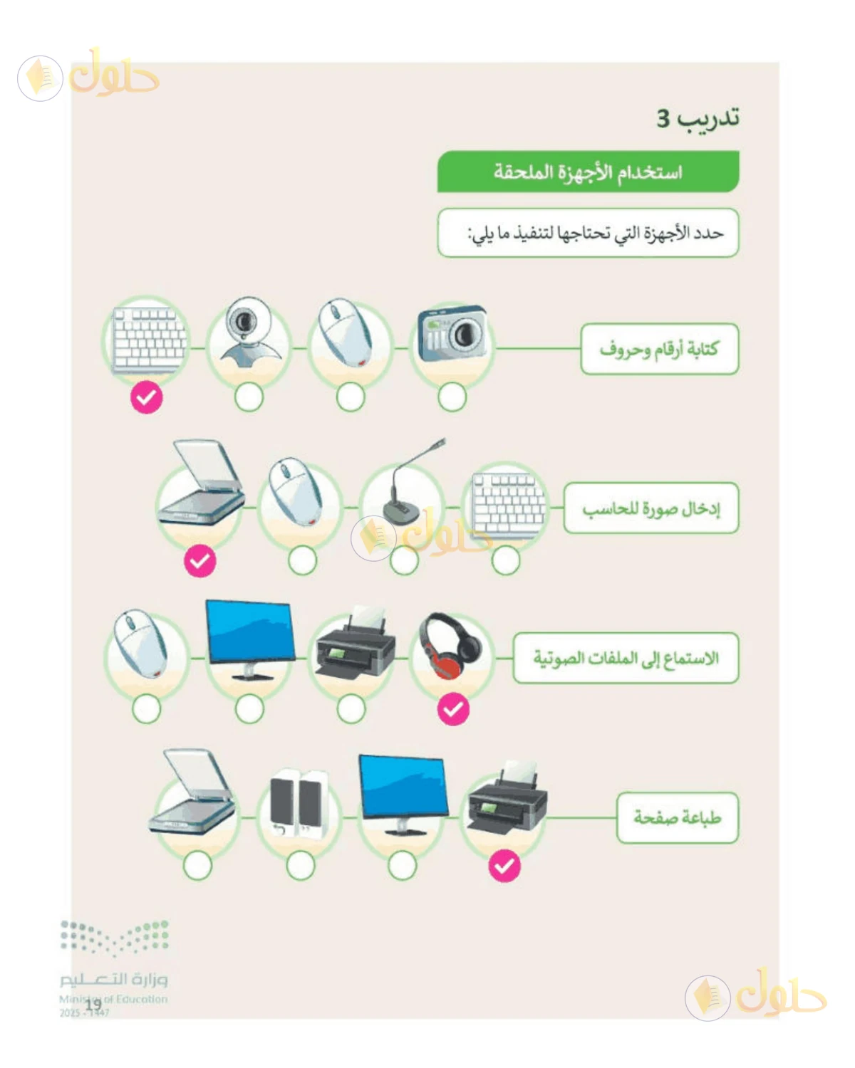 حل المهارات الرقمية للصف الرابع الابتدائي صفحة 19