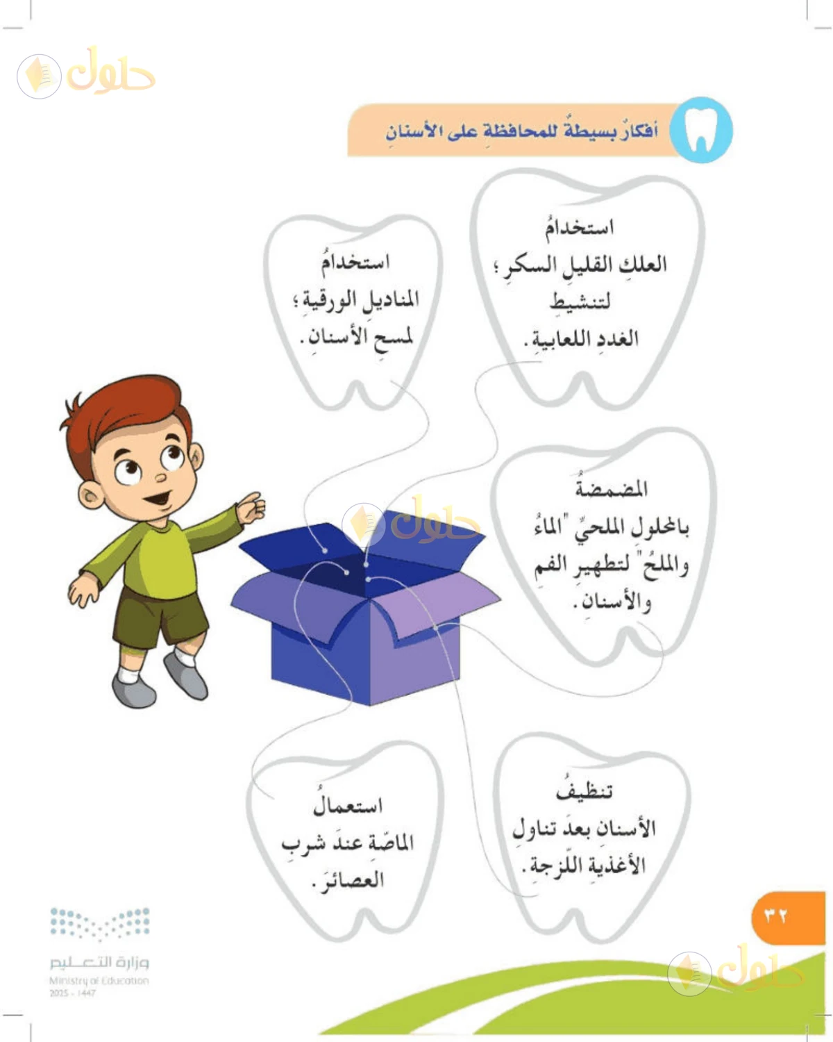 حل المهارات الحياتية والأسرية للصف الرابع الابتدائي صفحة 32