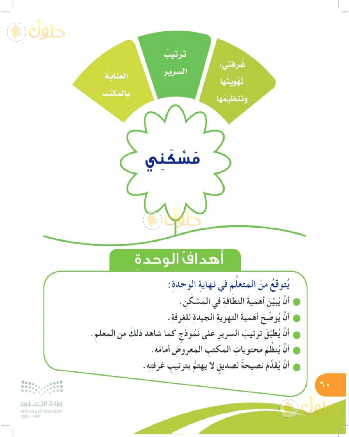 حل المهارات الحياتية والأسرية للصف الرابع الابتدائي صفحة 60