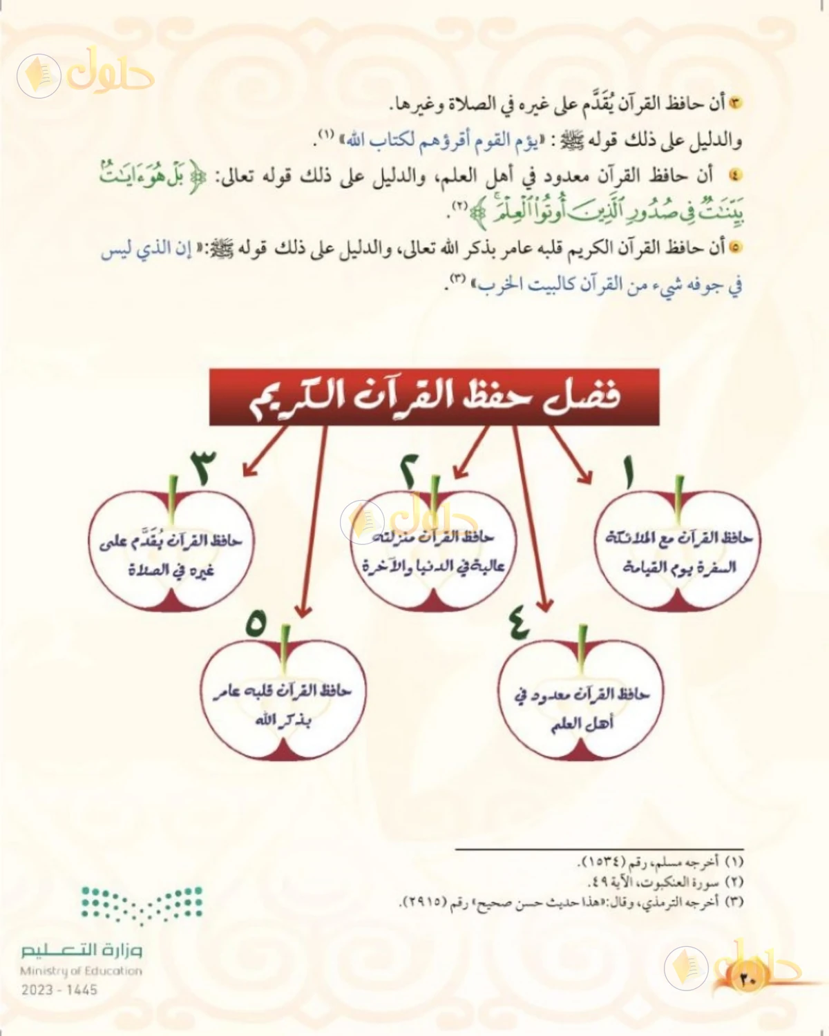 حل التجويد للصف الرابع الابتدائي صفحة 30