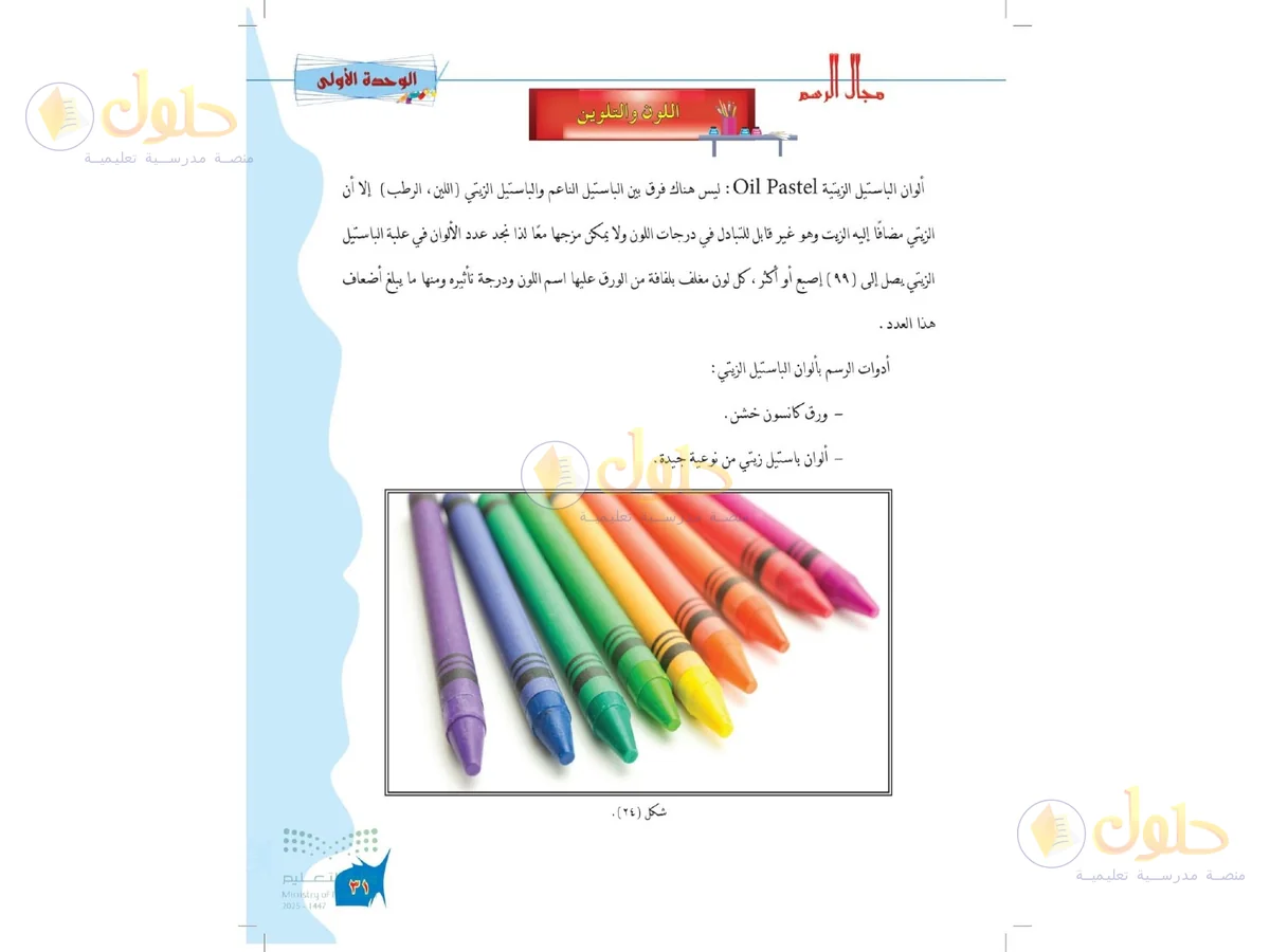حل التربية الفنية للصف الخامس الابتدائي صفحة 31