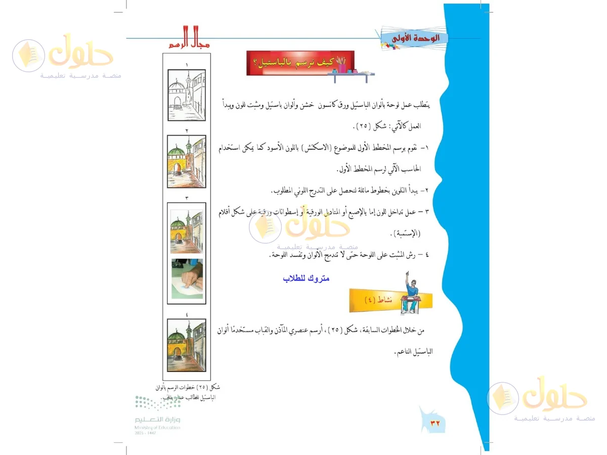 حل التربية الفنية للصف الخامس الابتدائي صفحة 32