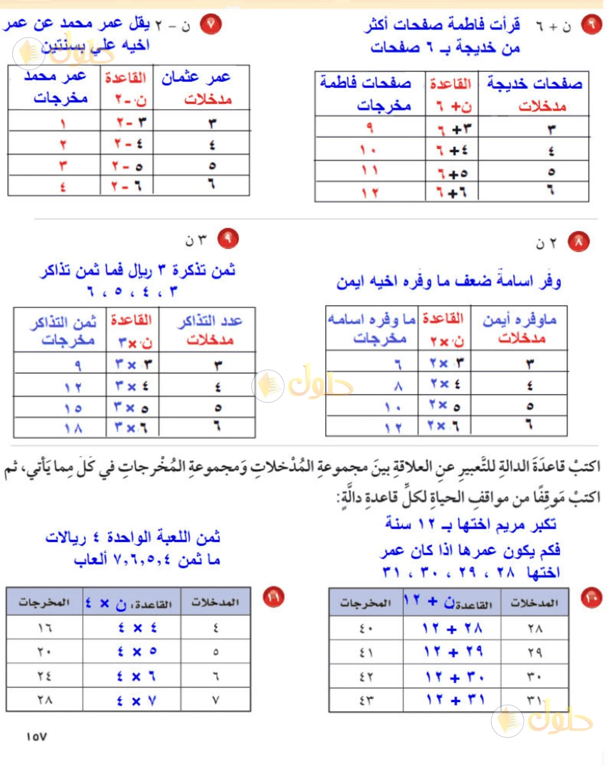 حل رياضيات الصف الخامس الابتدائي صفحة 157 الجزء 2