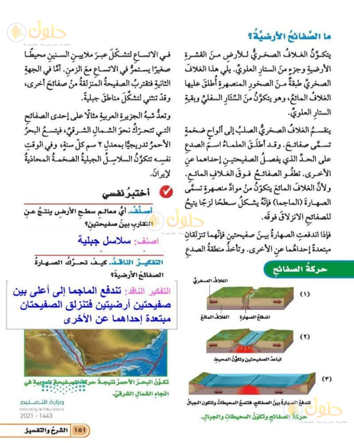 حل العلوم للصف الخامس الابتدائي صفحة 151