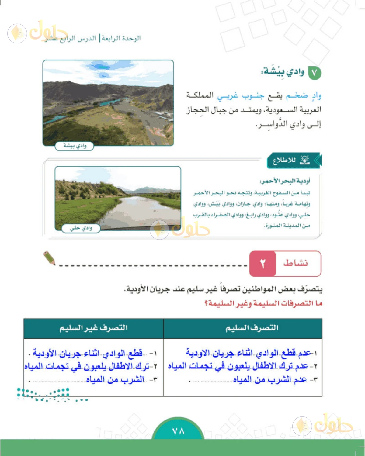 حل الدراسات الاجتماعية للصف الخامس الابتدائي صفحة 78