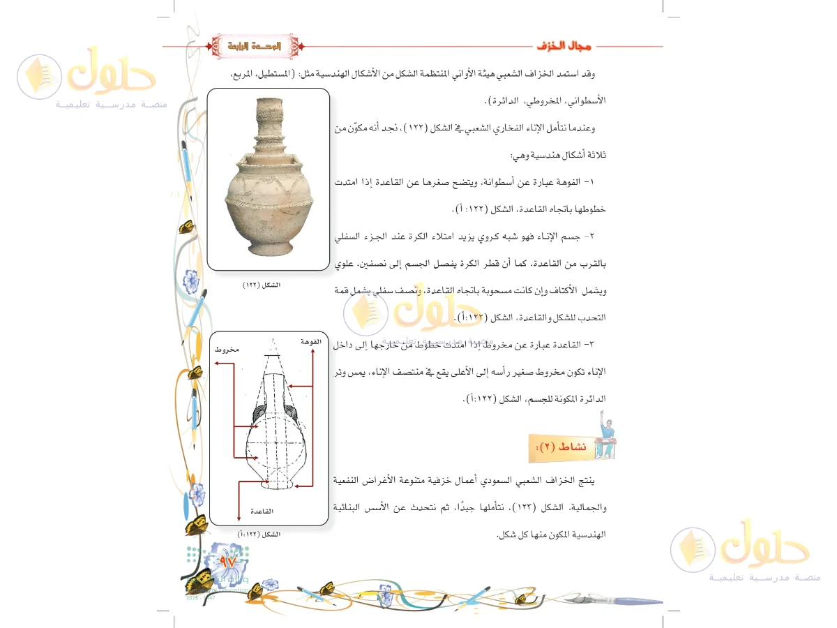حل التربية الفنية للصف السادس الابتدائي صفحة 97