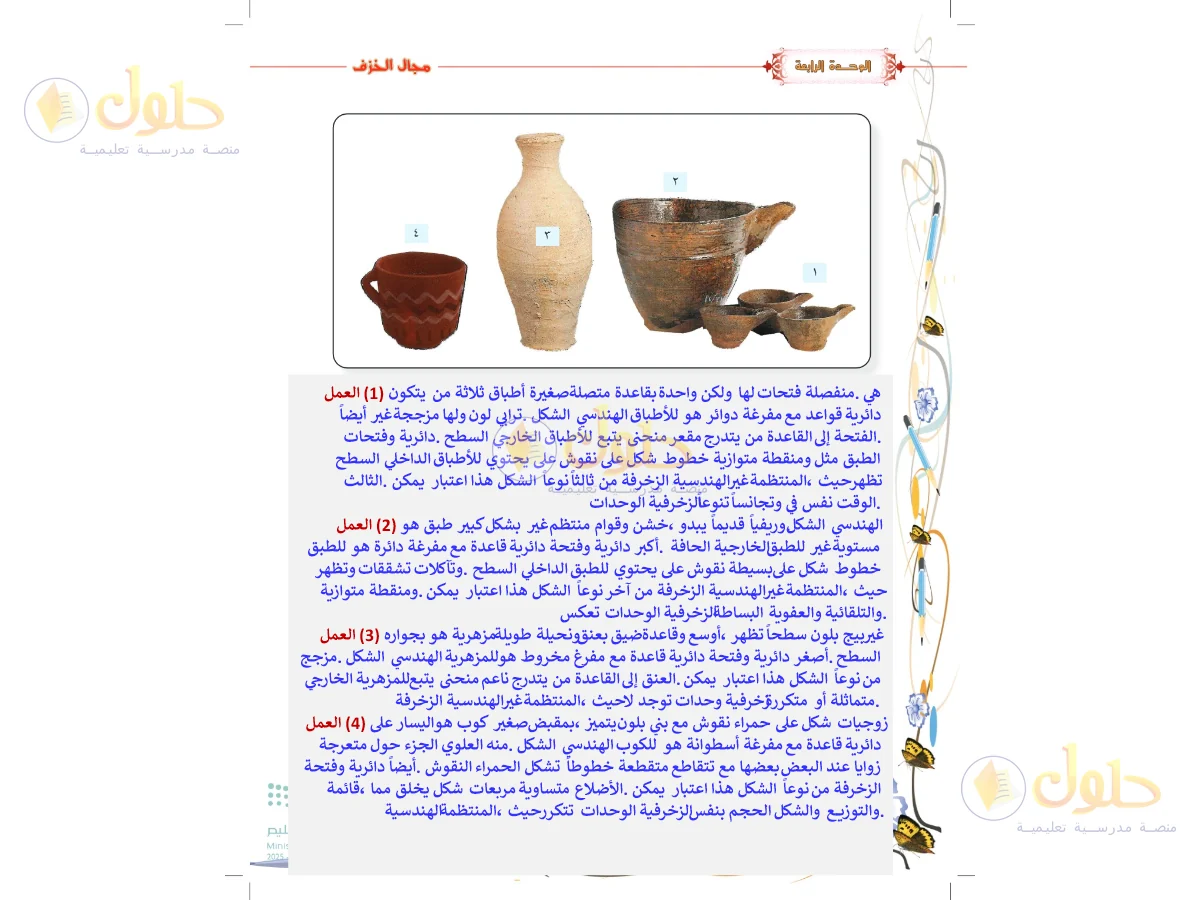 حل التربية الفنية للصف السادس الابتدائي صفحة 98