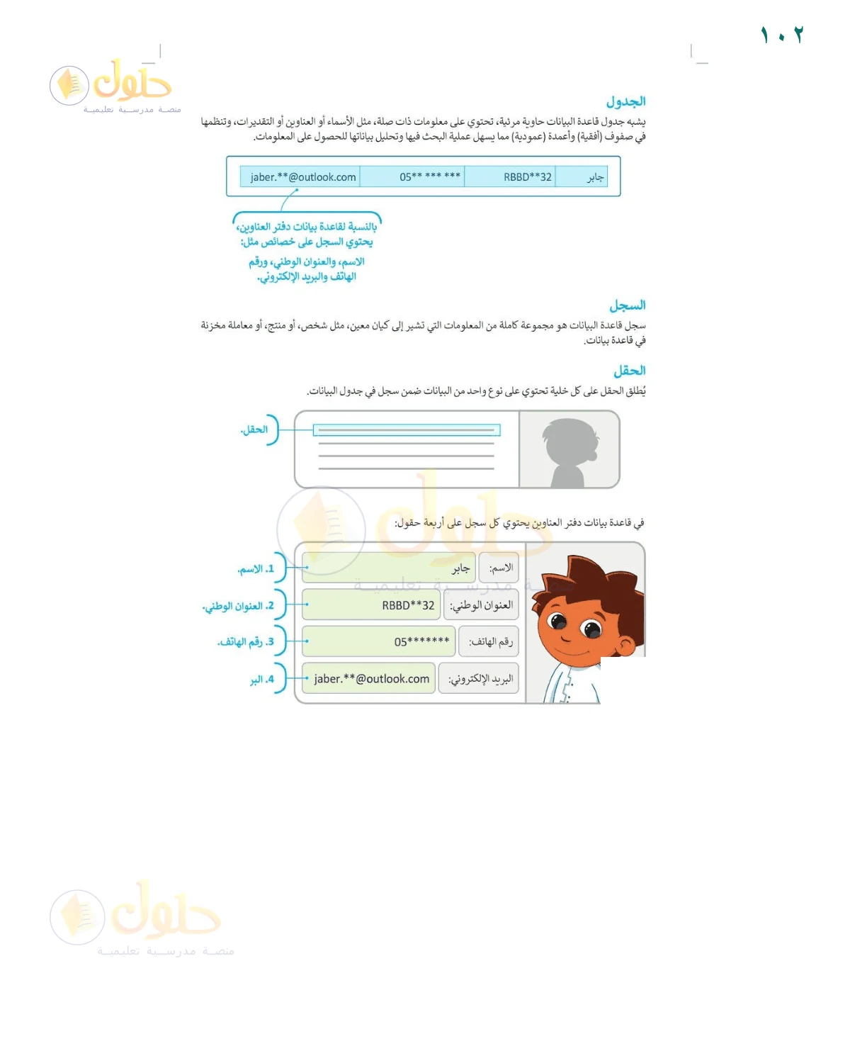 حل بطاقات الحيوانات — صفحة ١٠٢، حل صفحة 102 للصف السادس