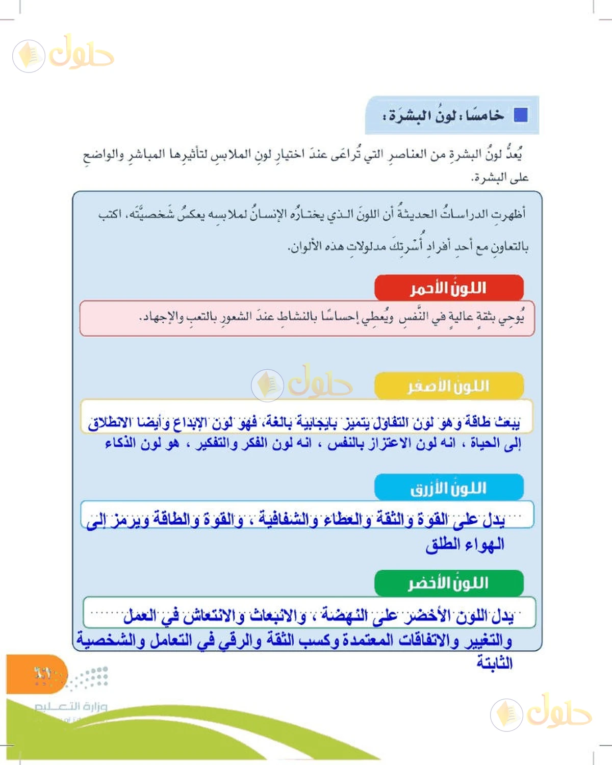 حل المهارات الحياتية والأسرية للصف السادس الابتدائي صفحة 61