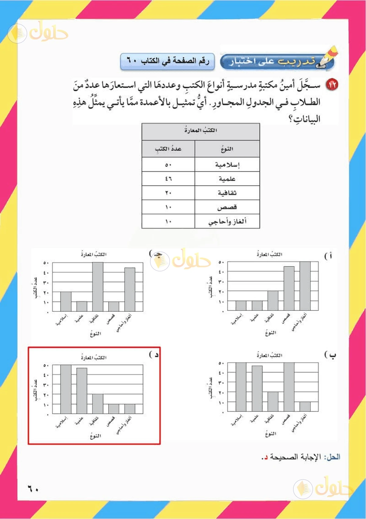 حل رياضيات الصف السادس الابتدائي صفحة 60 الجزء 1