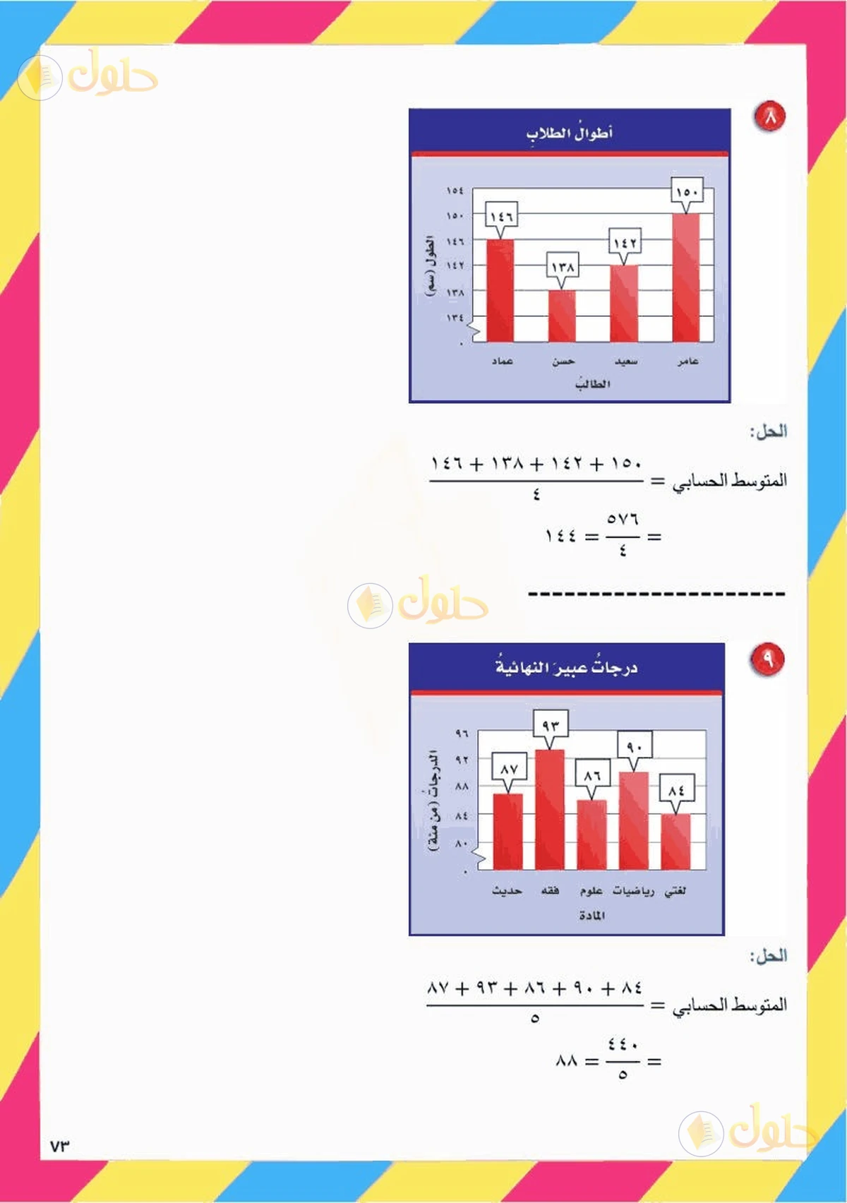 حل رياضيات الصف السادس الابتدائي صفحة 70 الجزء 6