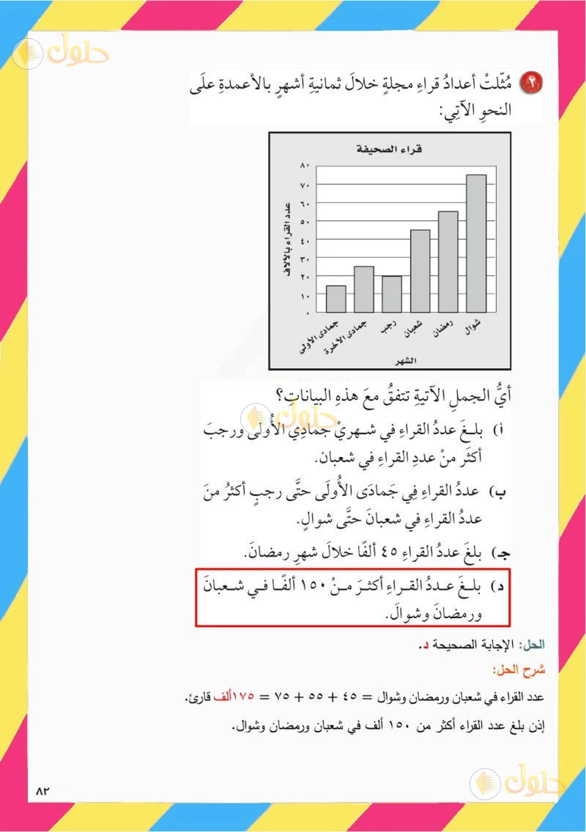 حل رياضيات الصف السادس الابتدائي صفحة 83 الجزء 2