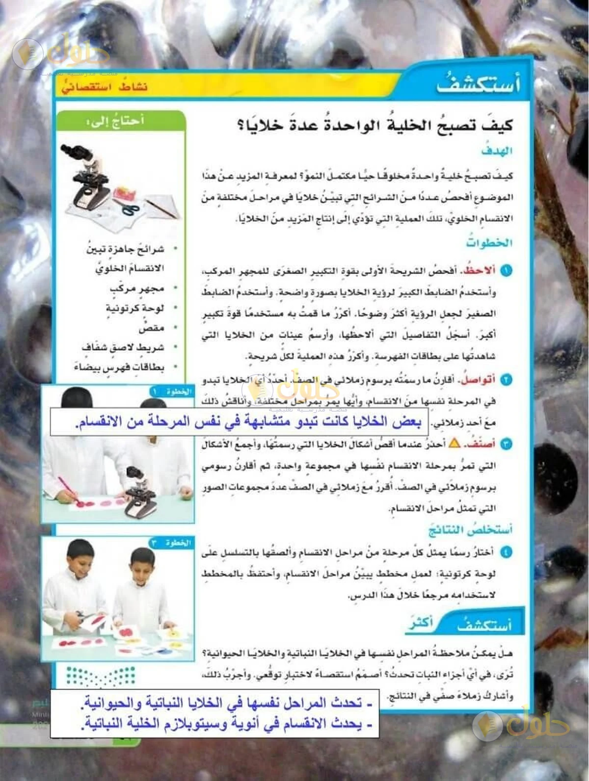 حل العلوم للصف السادس الابتدائي صفحة 51