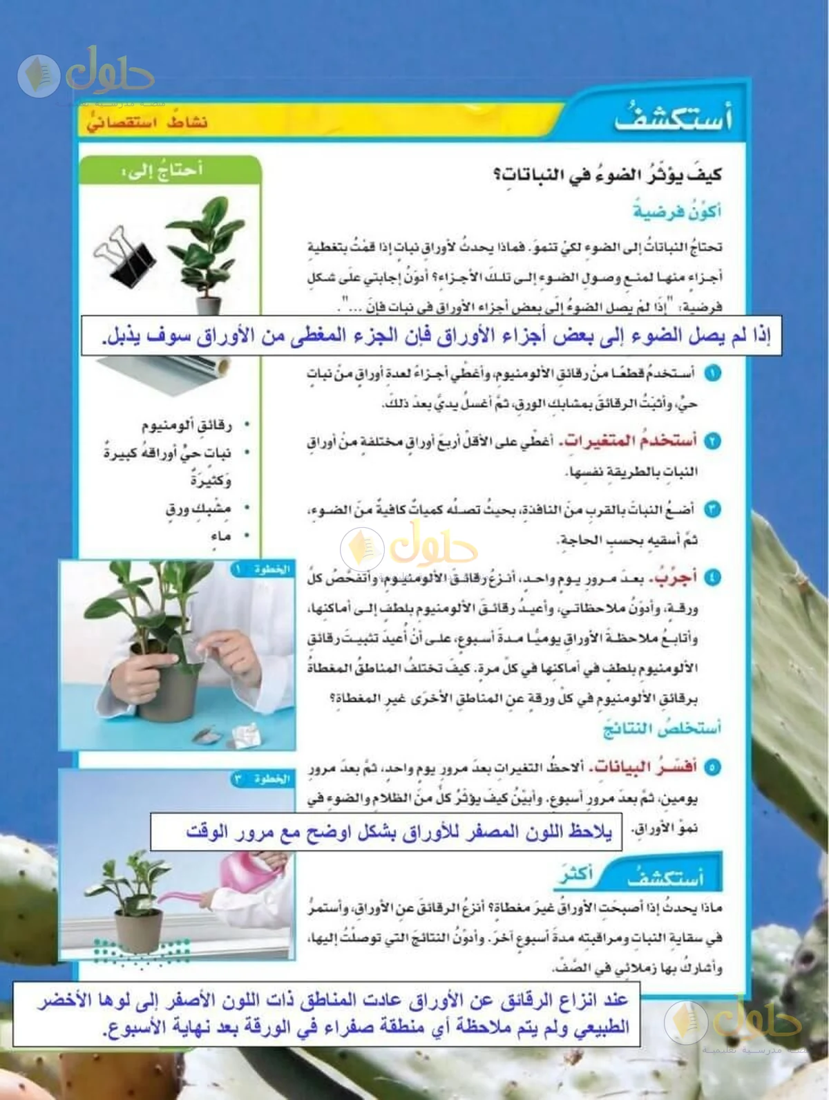 حل العلوم للصف السادس الابتدائي صفحة 79