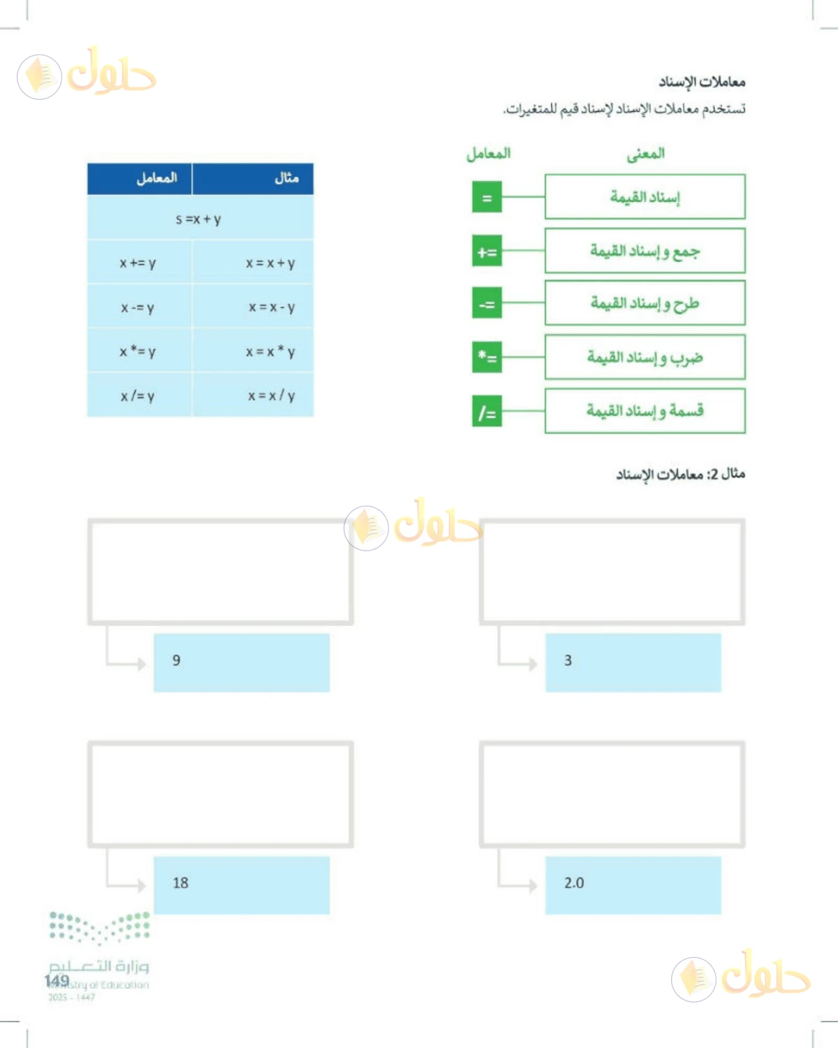 حل المهارات الرقمية للصف الأول المتوسط صفحة 149