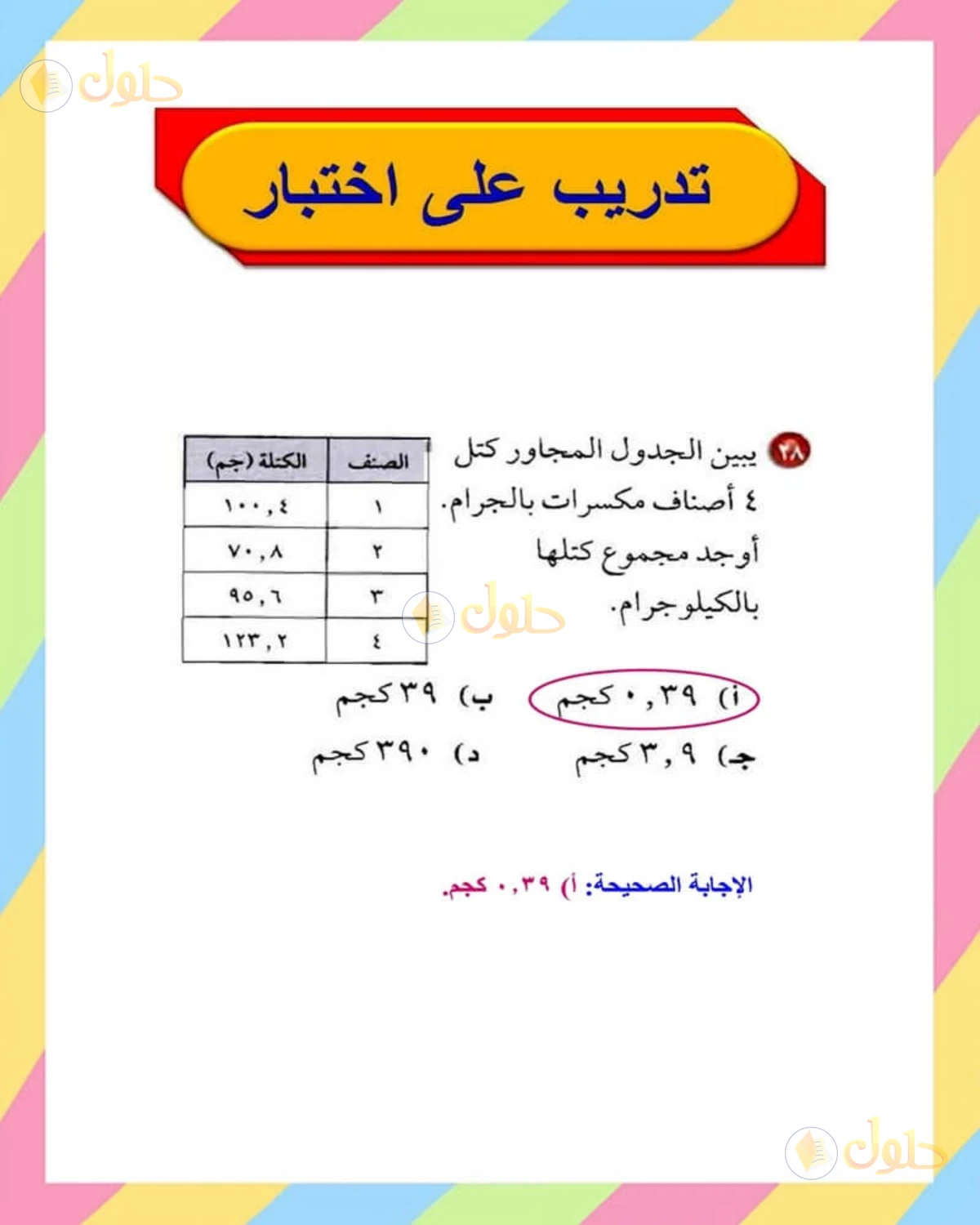 حل الرياضيات للصف الأول المتوسط صفحة 159 - الجزء 1