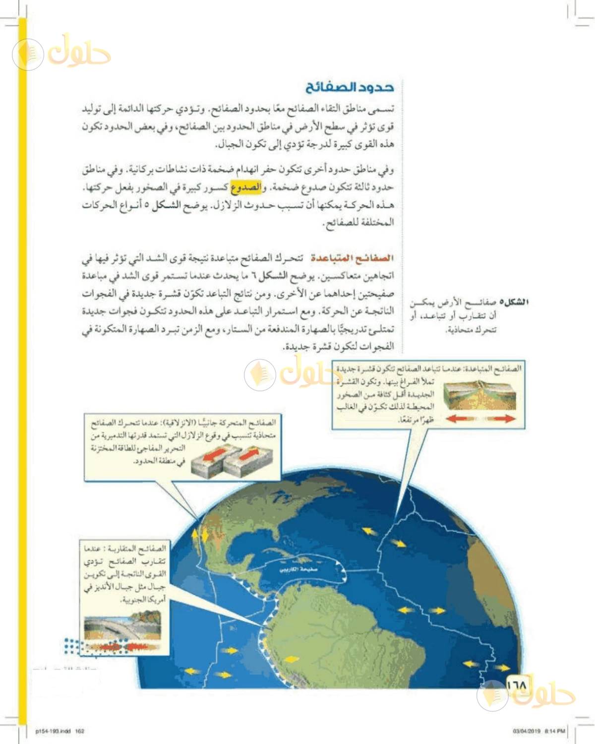 حل علوم الصف الأول المتوسط صفحة 168 الجزء 1
