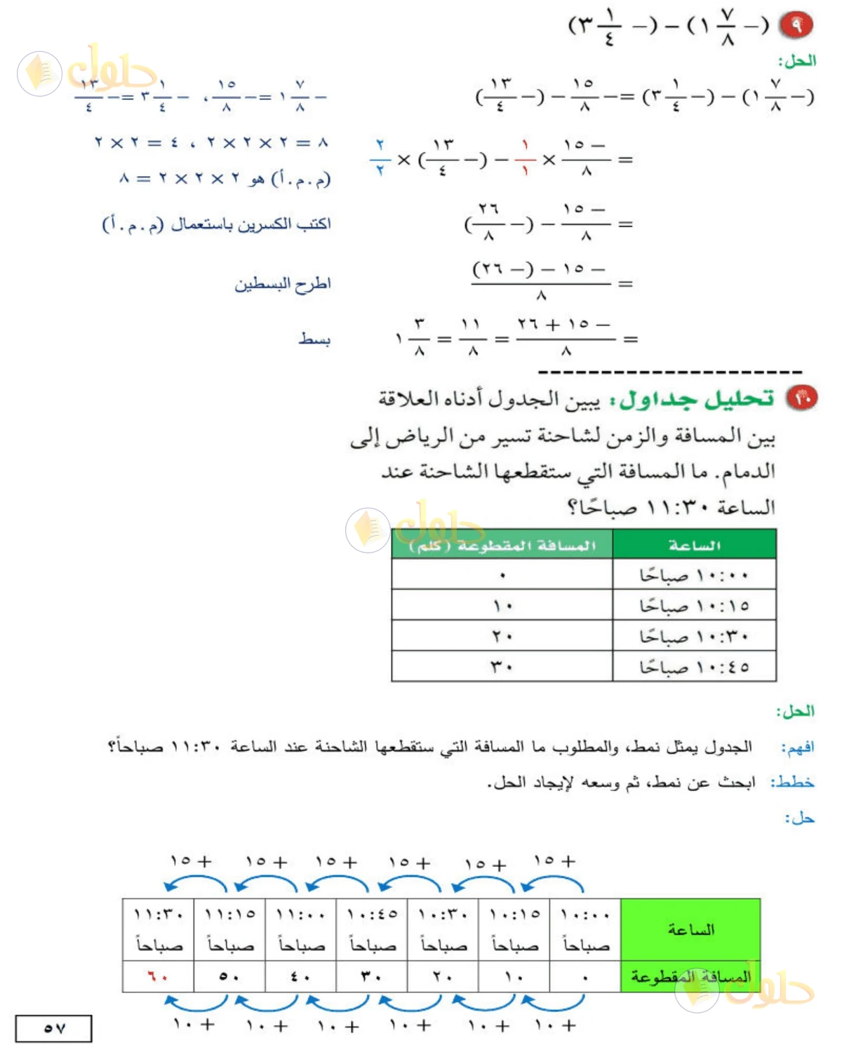 حل الرياضيات للصف الثاني المتوسط صفحة 57 - الجزء 4