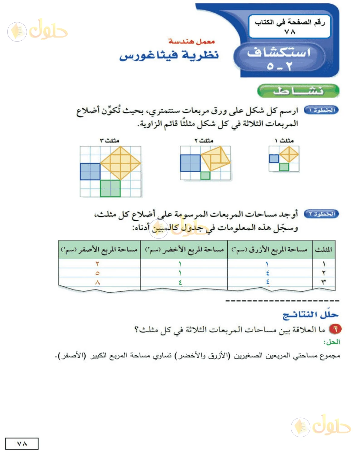 حل الرياضيات للصف الثاني المتوسط صفحة 78 - الجزء 1