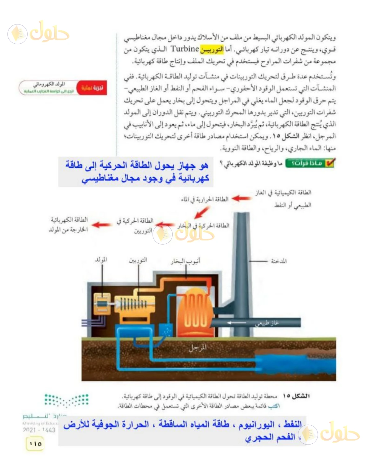 حل علوم الصف الثاني المتوسط صفحة 115 الجزء 1