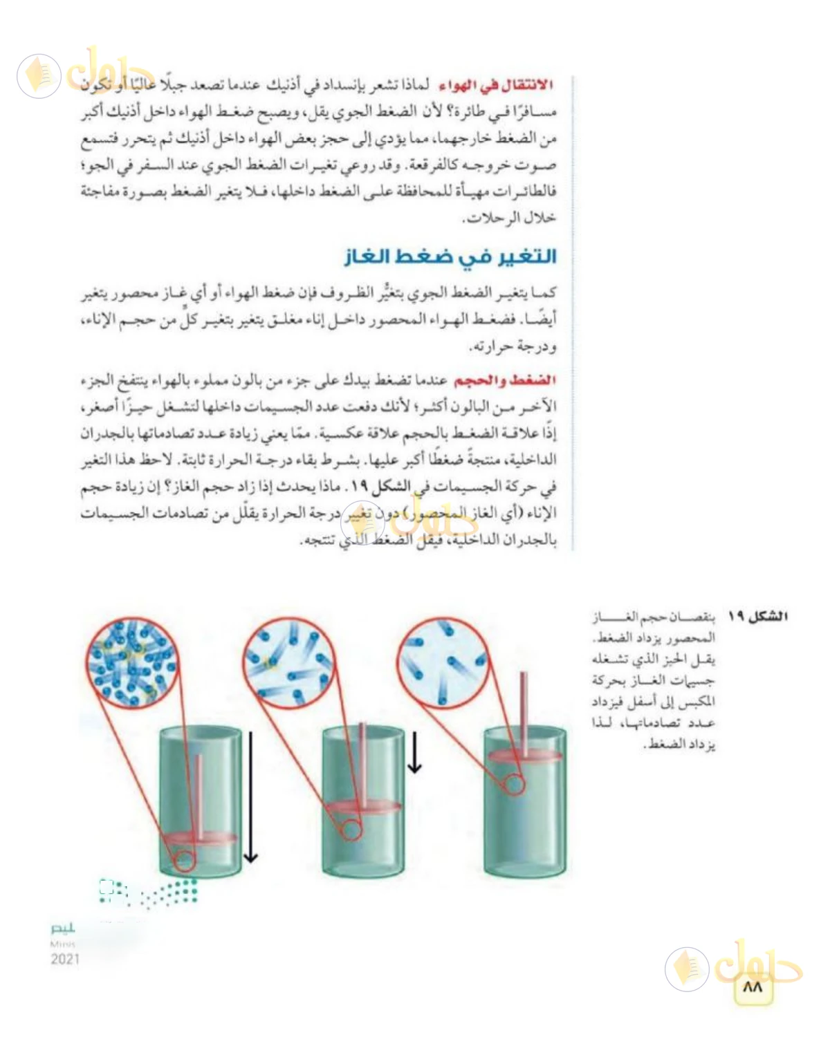 حل علوم الصف الثاني المتوسط صفحة 88 الجزء 1