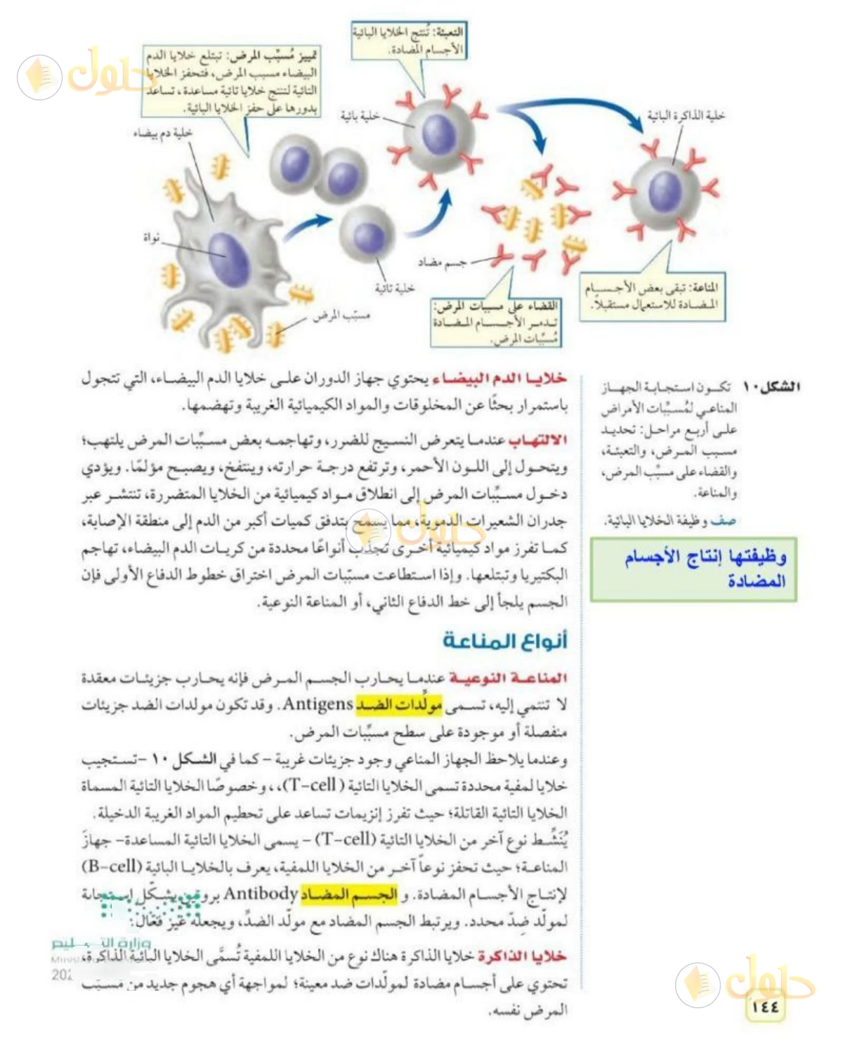 حل علوم الصف الثاني المتوسط صفحة 144 الجزء 1