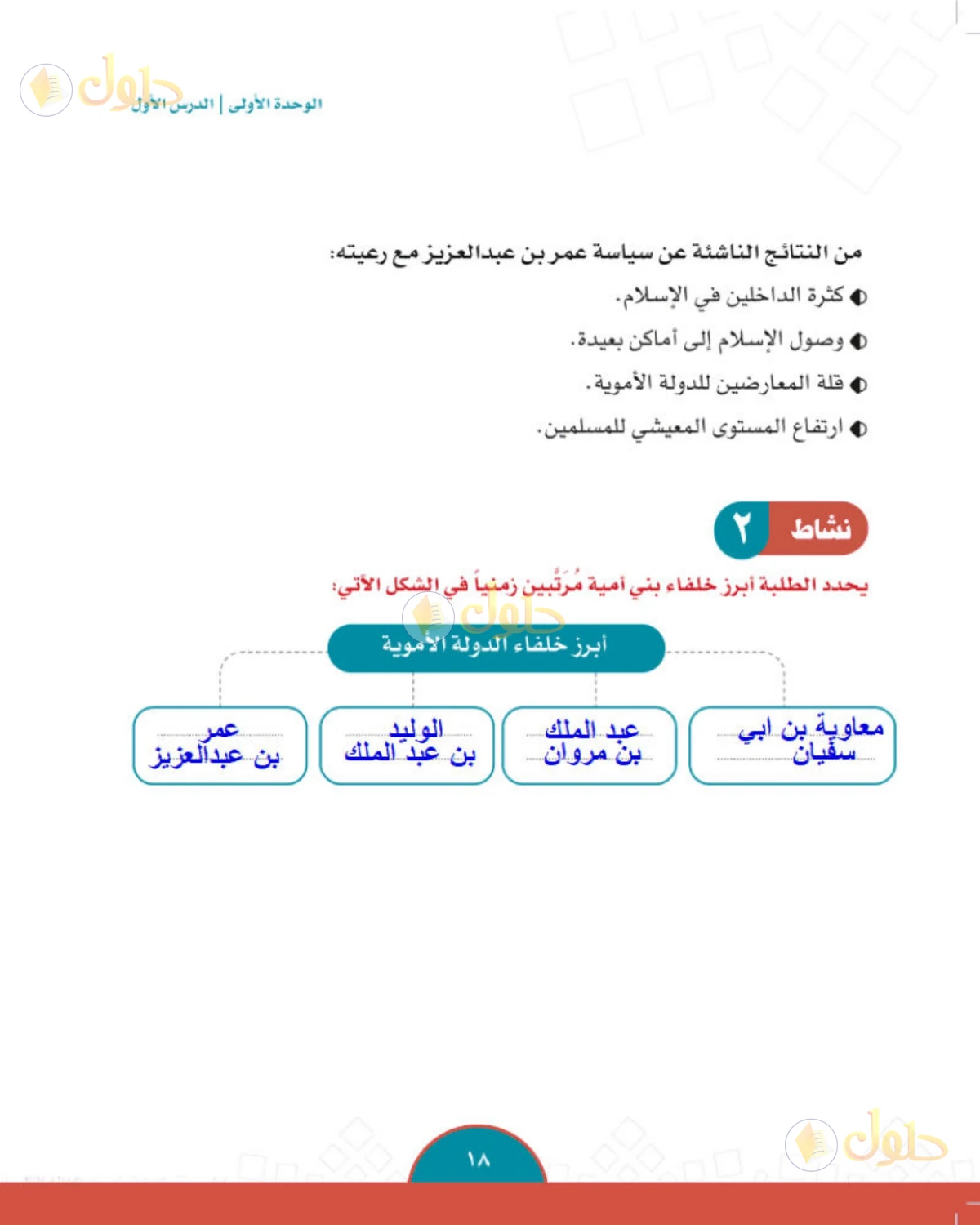 حل الدراسات الاجتماعية للصف الثاني المتوسط صفحة 18