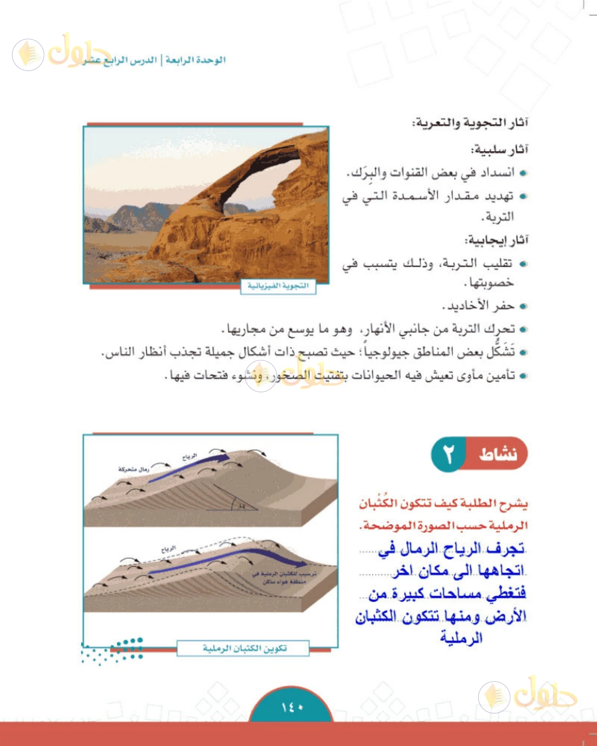 حل الدراسات الاجتماعية للصف الثاني المتوسط صفحة 140