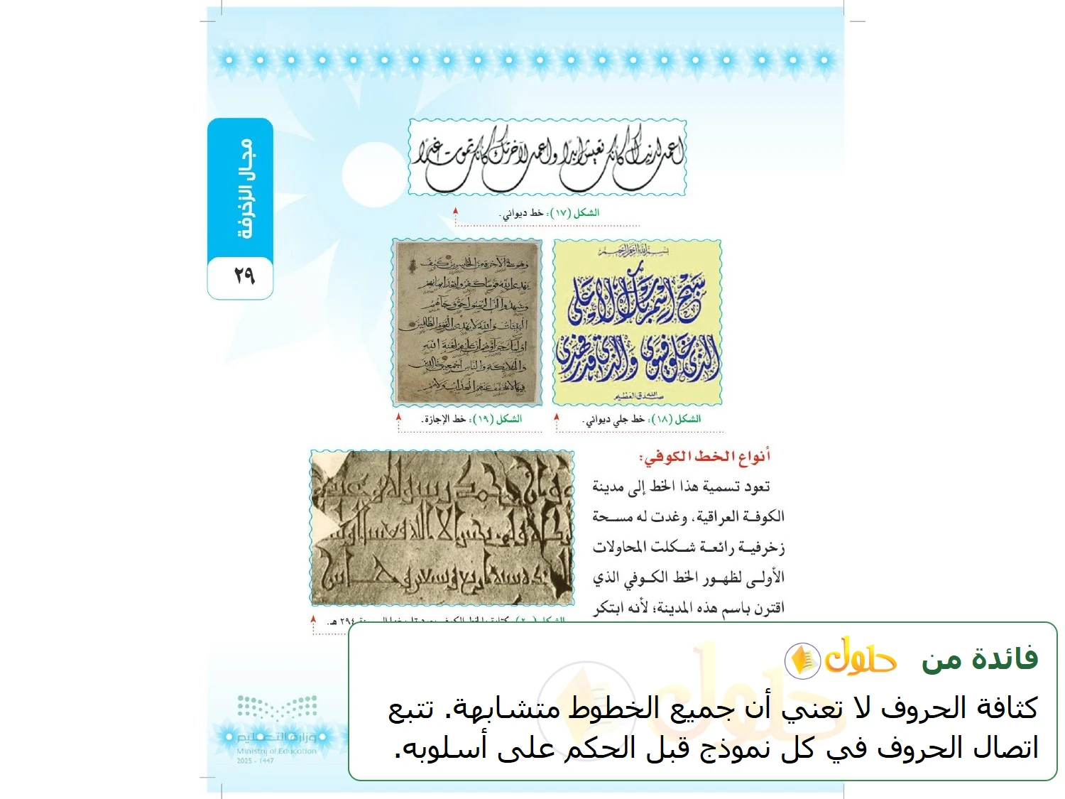 شرح وملخص التربية الفنية للصف الثالث المتوسط صفحة 29