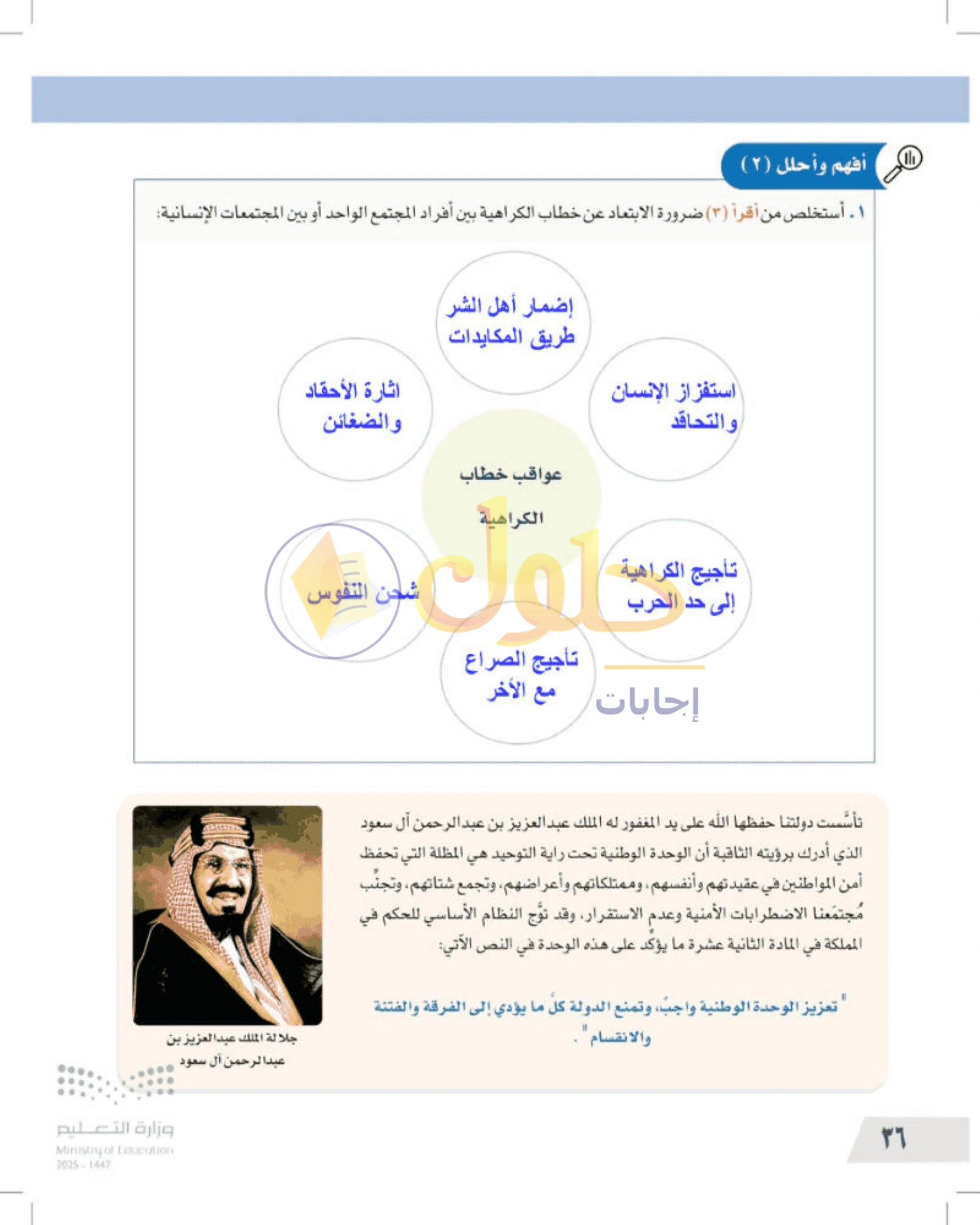 شرح وأنشطة درس محددات التفكير الناقد وضوابطه — صفحة ٣٦