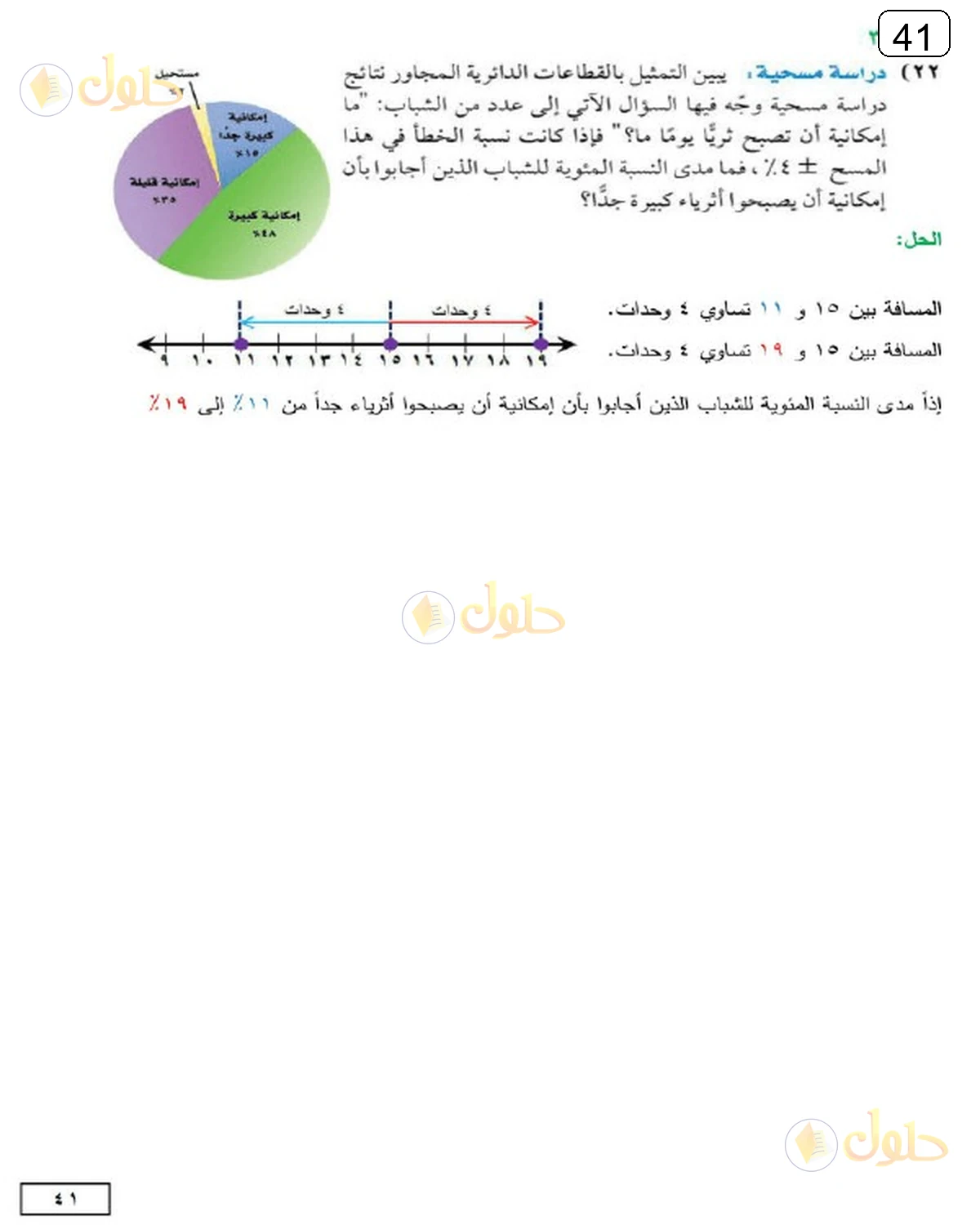 حل الرياضيات للصف الثالث المتوسط صفحة 41 الجزء 4