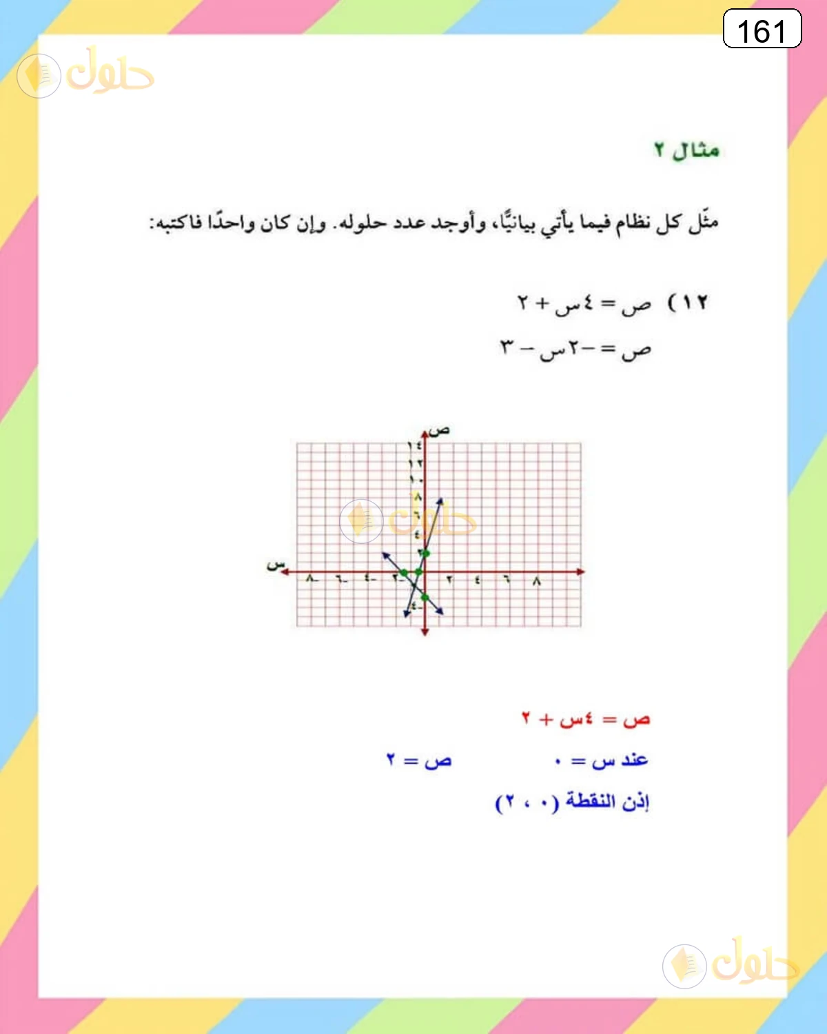 حل الرياضيات للصف الثالث المتوسط صفحة 161 الجزء 14