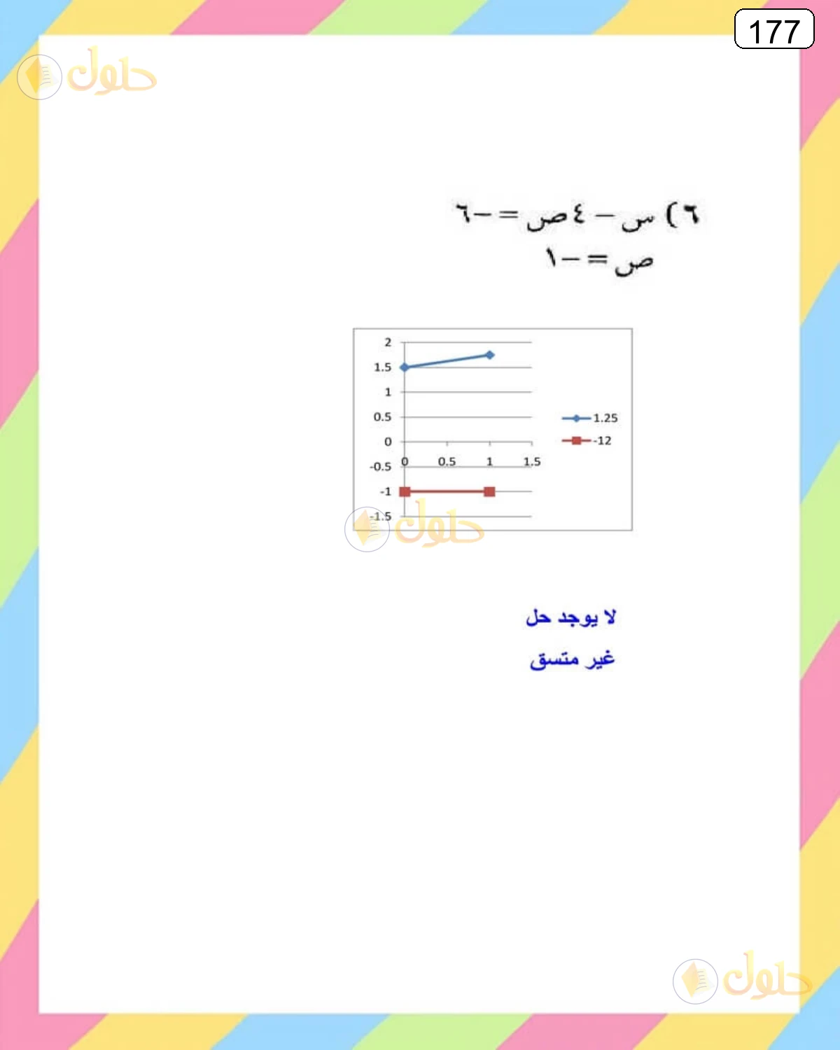 حل الرياضيات للصف الثالث المتوسط صفحة 177 الجزء 7