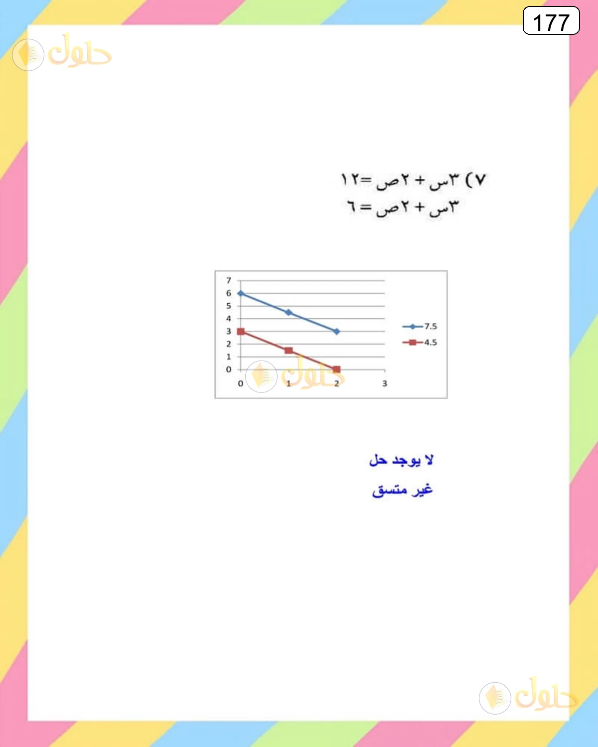 حل الرياضيات للصف الثالث المتوسط صفحة 177 الجزء 8