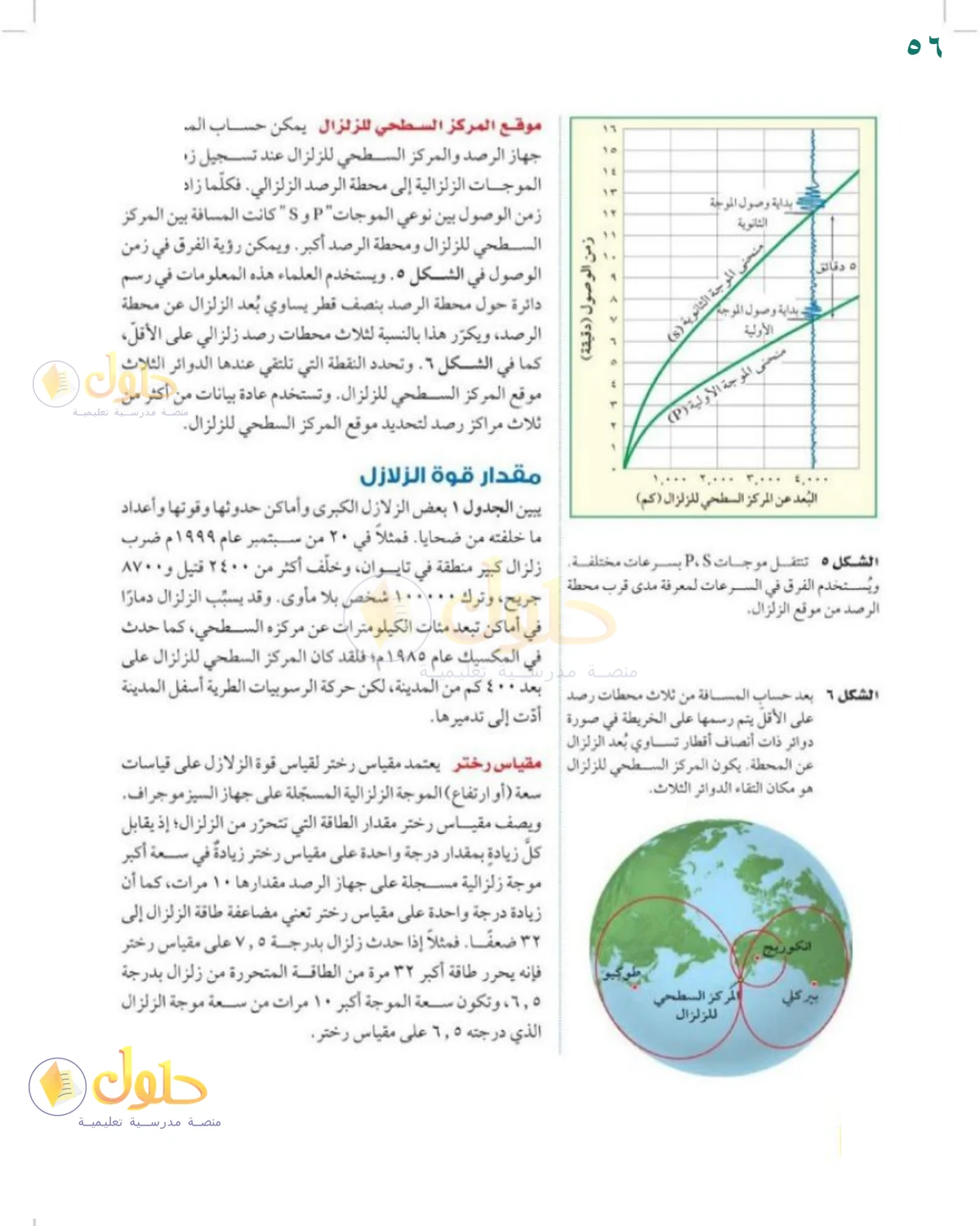 حل العلوم للصف الثالث المتوسط صفحة 56