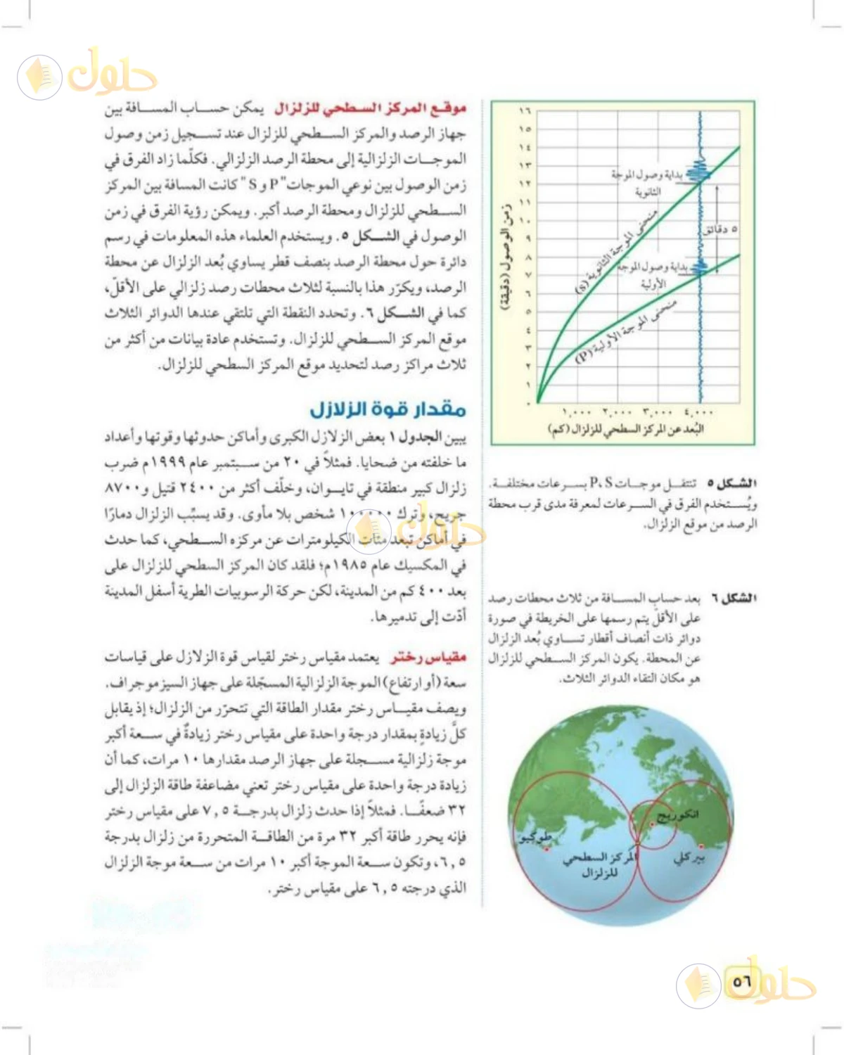 حل علوم الصف الثالث المتوسط صفحة 56 الجزء 1