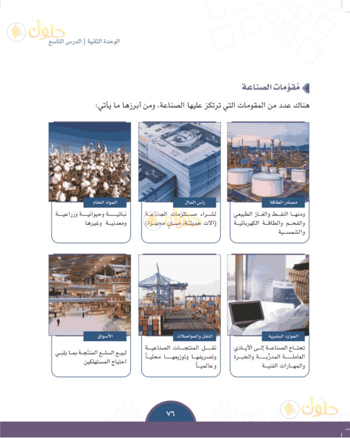 حل الدراسات الاجتماعية للصف الثالث المتوسط صفحة 76