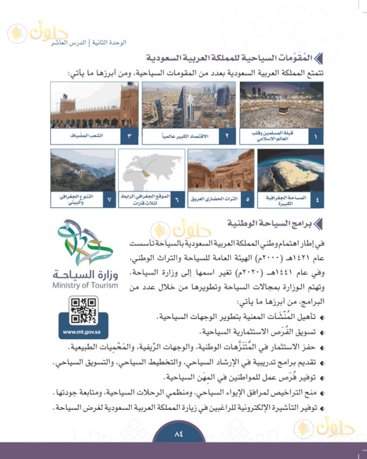 حل الدراسات الاجتماعية للصف الثالث المتوسط صفحة 84