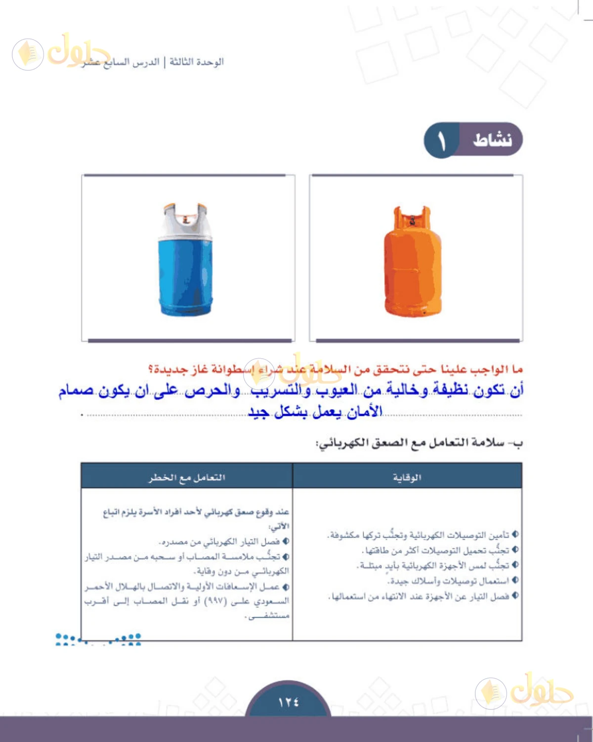 حل الدراسات الاجتماعية للصف الثالث المتوسط صفحة 124